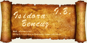 Isidora Bencuz vizit kartica